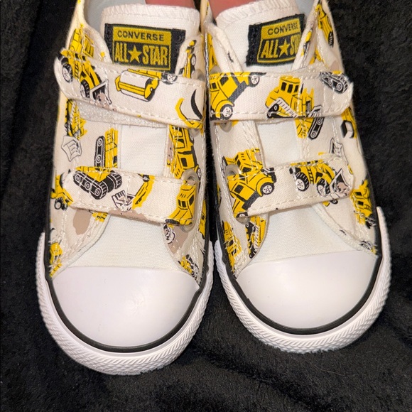 Converse Kids Yellow Construction Sneakers New* Sz 10 - Picture 6 of 10
